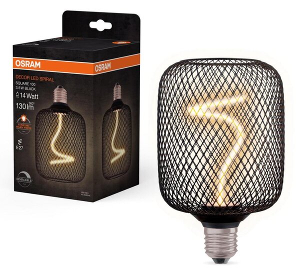 LED Stmievateľná žiarovka DECOR FILAMENT E27/3,5W/230V 1800K čierna - Osram