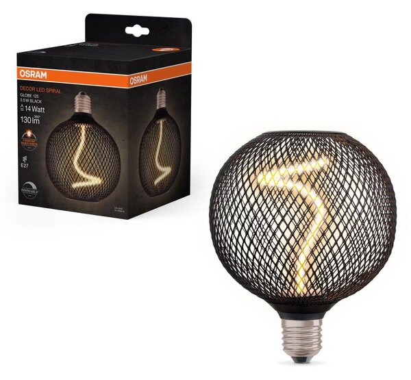 LED Stmievateľná žiarovka DECOR FILAMENT G125 E27/3,5W/230V 1800K čierna - Osram
