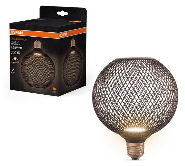 LED Žiarovka DECOR FLAT G125 E27/3,5W/230V 2700K čierna - Osram
