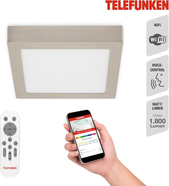 Telefunken 309602TF - LED RGBW Stropné svietidlo LED/18W/230V 2700-6500K WiFi