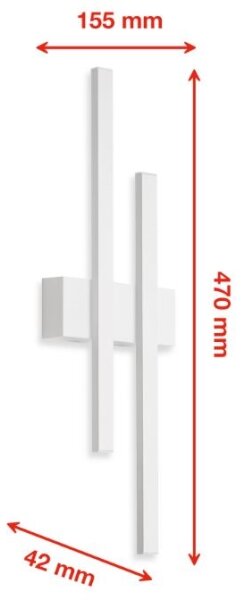 Telefunken 313206TF - LED Vonkajšie nástenné svietidlo 2xLED/8W/230V IP44