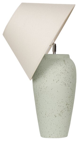 Stolná lampa biela keramická klasické nastaviteľné ľanové tienidlo minimalistický moderný dizajn obývačka spálňa