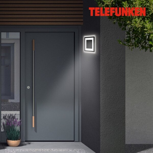 Telefunken 315905TF - LED vonkajšie nástenné svietidlo LED/15W/230V IP44 4000K čierna