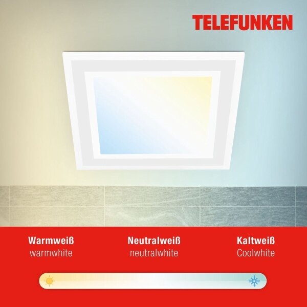 Telefunken 318806TF - LED RGBW Stmievateľné stropné svietidlo LED/24W/230V + DO
