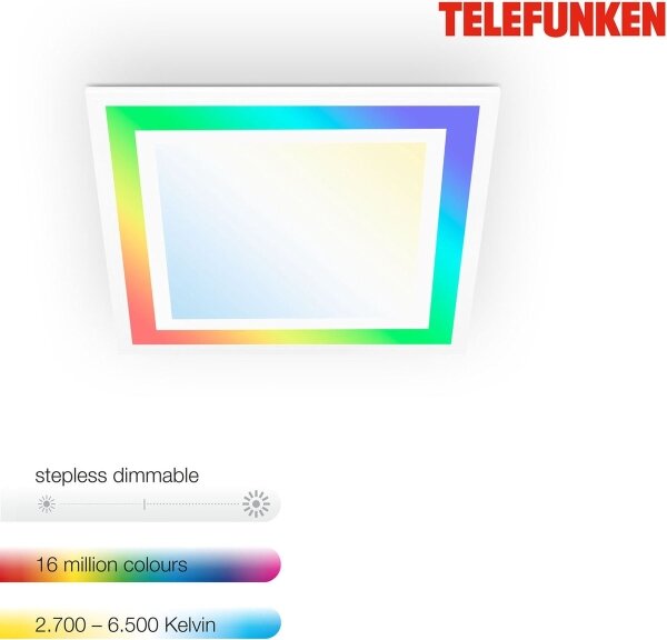 Telefunken 318806TF - LED RGBW Stmievateľné stropné svietidlo LED/24W/230V + DO