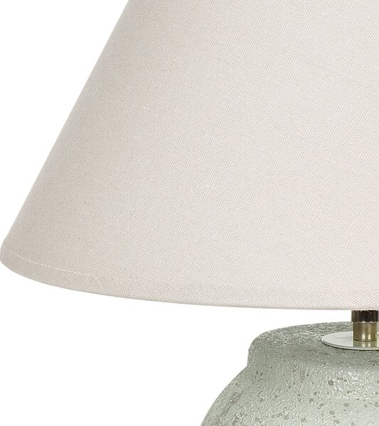 Stolná lampa biela keramická klasické nastaviteľné ľanové tienidlo minimalistický moderný dizajn obývačka spálňa
