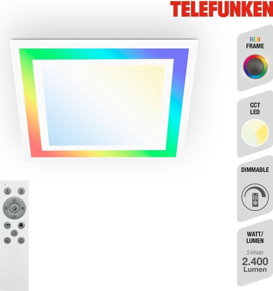 Telefunken 318806TF - LED RGBW Stmievateľné stropné svietidlo LED/24W/230V + DO