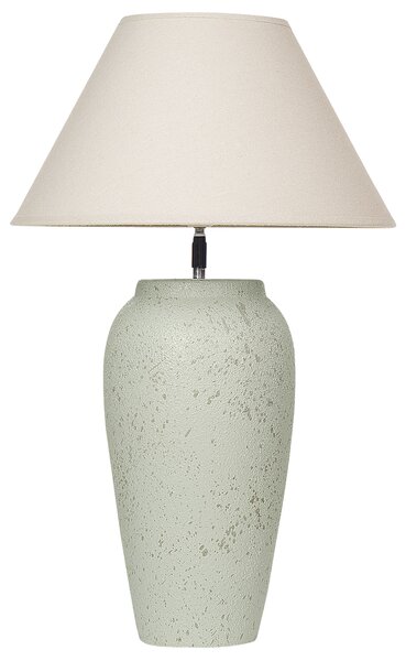 Stolná lampa biela keramická klasické nastaviteľné ľanové tienidlo minimalistický moderný dizajn obývačka spálňa