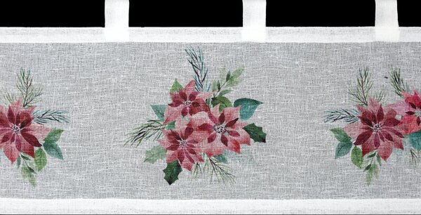 Metráž VIANOČNÁ VITRÁŽKOVÁ ZÁCLONA 3 30X150CM NA PÚTKACH