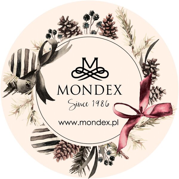 Mondex Súprava 16 ks vianočných gulí Luca strieborná