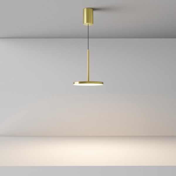 Maytoni P076PL-L12W3K-BS - LED Luster na lanku PLATO LED/12W/230V 3000K zlatá