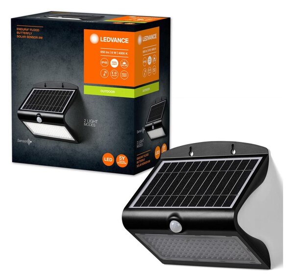 Ledvance - LED Solárne nástenné svietidlo so senzorom BUTTERFLY LED/8W/3,7V IP65