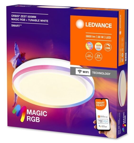 Ledvance - LED RGBW Stmievateľné stropné svietidlo SMART+ MAGIC LED/38W/230V Wi-Fi