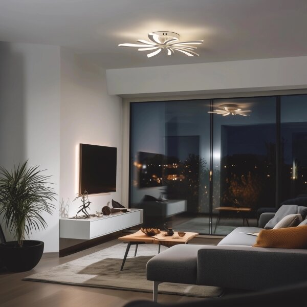 Brilagi - LED Stmievateľný prisadený luster TWIST LED/55W/230V 3000-6500K biela + DO