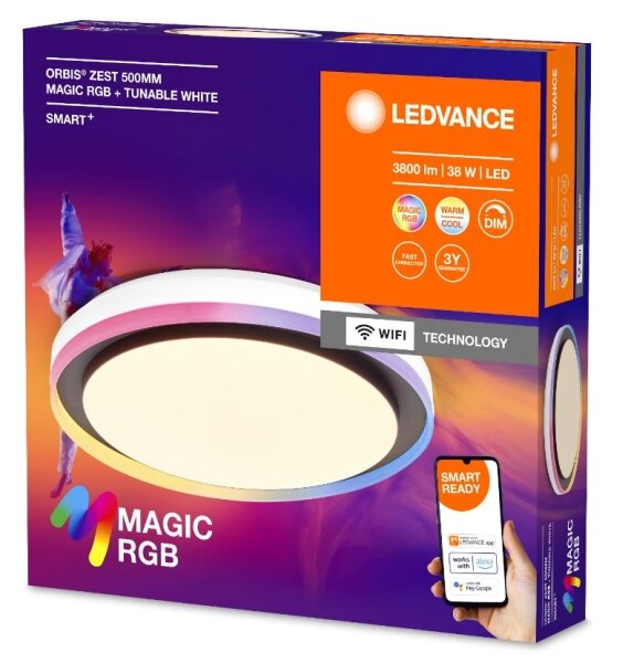 Ledvance - LED RGBW Stmievateľné stropné svietidlo SMART+ MAGIC LED/38W/230V Wi-Fi