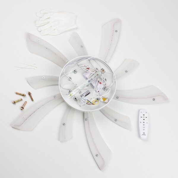 Brilagi - LED Stmievateľný prisadený luster TWIST LED/55W/230V 3000-6500K biela + DO