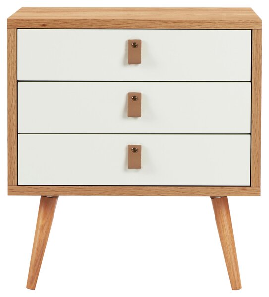 NOČNÝ STOLÍK, dub, biela, farba duba, 50/55/40 cm Boxxx - Online Only spálne, Online Only