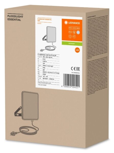 Ledvance - LED Vonkajší reflektor FLOODLIGHT ESSENTIAL LED/30W/230V IP65