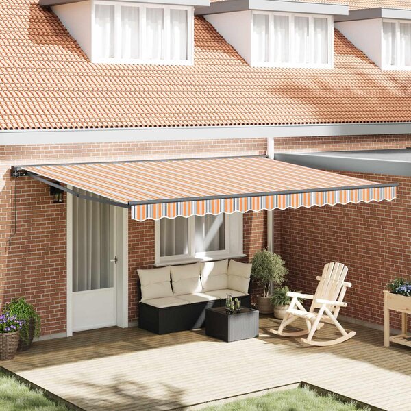 Maison Exclusive – rám markízy v modrej a oranžovej farbe, 450 x 300 cm