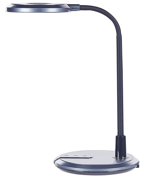 LED stolová lampa čierna syntetický materiál kancelárska lampa s nastaviteľným ramenom a stmievačom