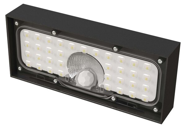 Solárna lampa EMOS LED BRIXO s detektorom pohybu, pre dom/záhradu, dosah senzora 7 m/120°, 2 režimy svietenia, 900 lm, neutrálna biela, čierna, ZG166S