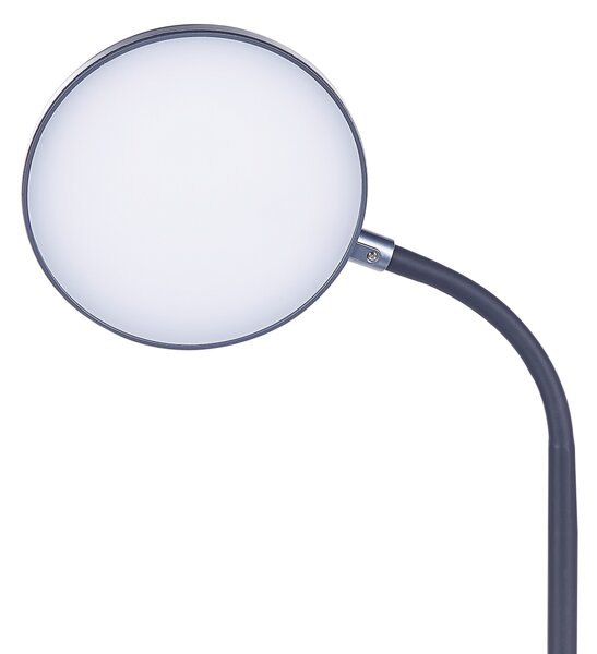 LED stolová lampa čierna syntetický materiál kancelárska lampa s nastaviteľným ramenom a stmievačom