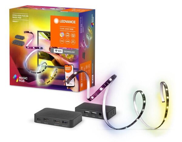 Ledvance-LED RGB Stmievateľný pásik pre TV SYNCH BOX FLEX 4,5m LED/18W/230V Wi-Fi