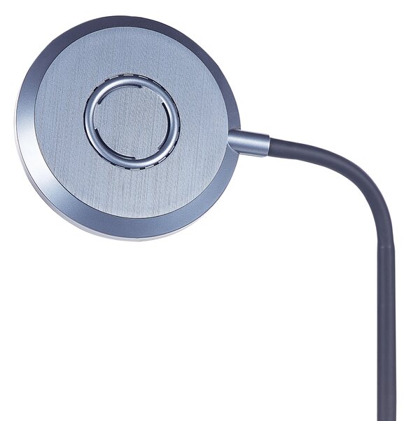 LED stolová lampa čierna syntetický materiál kancelárska lampa s nastaviteľným ramenom a stmievačom
