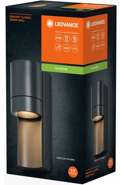 Ledvance - Vonkajšie nástenné svietidlo ISIDOR 1xGU10/35W/230V IP65
