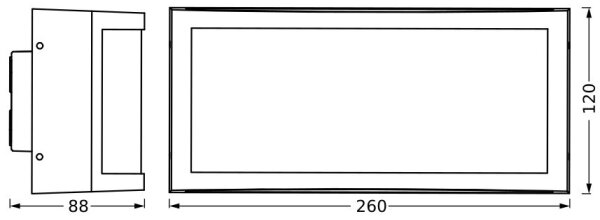 Ledvance - Vonkajšie nástenné svietidlo CUADRA 1xE27/40W/230V IP65