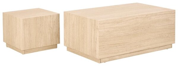 Actona Súprava 2 ks konferenčných stolíkov Dice hnedý kameň