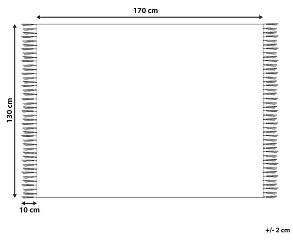 Prikrývka modrá akryl a polyester 130 x 170 cm deka pléd na posteľ geometrický vzor ozdobné strapce spálňa obývacia izba