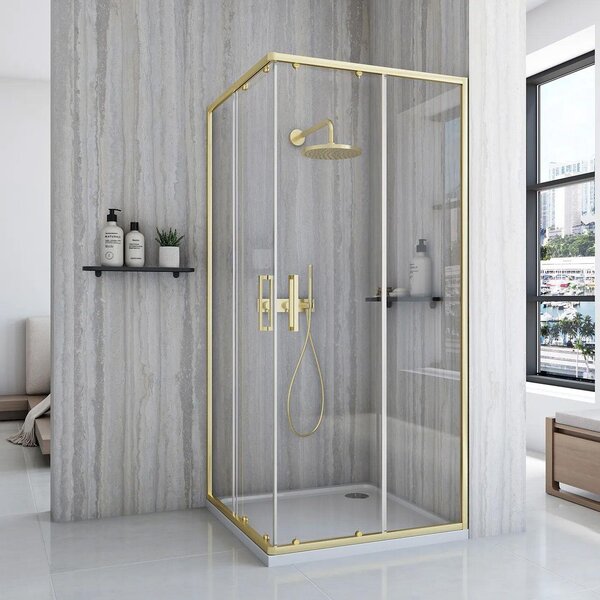 Sprchovací Kút Rea City 80X80 Brush Gold