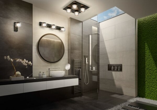 Ledvance - LED Kúpeľňové nástenné svietidlo ORBIS FLAME LED/5,5W/230V IP44 čierna