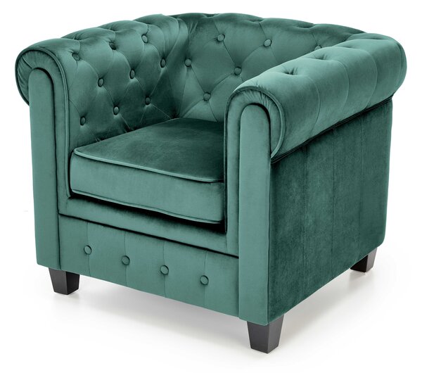 ERIKSEN leisure armchair dark green / black