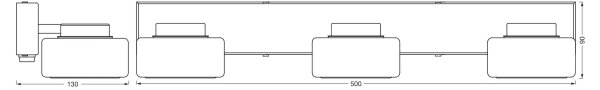 Ledvance-LED Kúpeľňové nástenné svietidlo ORBIS FLAME 3xLED/5,5W/230V IP44 čierna