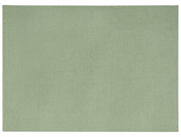 Prikrývka zelená bavlnená 150 x 200 cm vafľový vzor deka na posteľ textilné doplnky spálňa obývacia izba