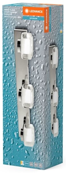 Ledvance-LED Kúpeľňové nástenné svietidlo ORBIS FLAME 3xLED/5,5W/230V IP44 chróm