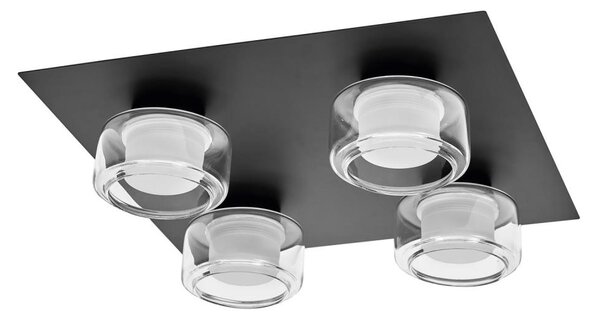 Ledvance -LED Kúpeľňové stropné svietidlo ORBIS FLAME 4xLED/5,5W/230V IP44 čierna