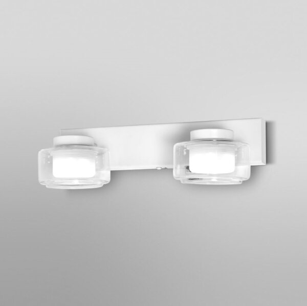 Ledvance -LED Kúpeľňové nástenné svietidlo ORBIS FLAME 2xLED/5,5W/230V IP44 biela
