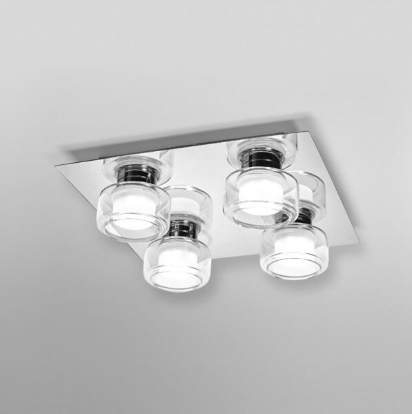 Ledvance -LED Kúpeľňové stropné svietidlo ORBIS FLAME 4xLED/5,5W/230V IP44 chróm