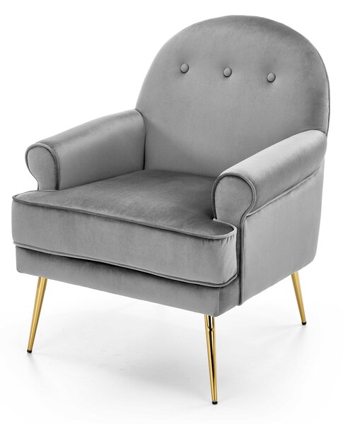 SANTI leisure armchair grey / gold