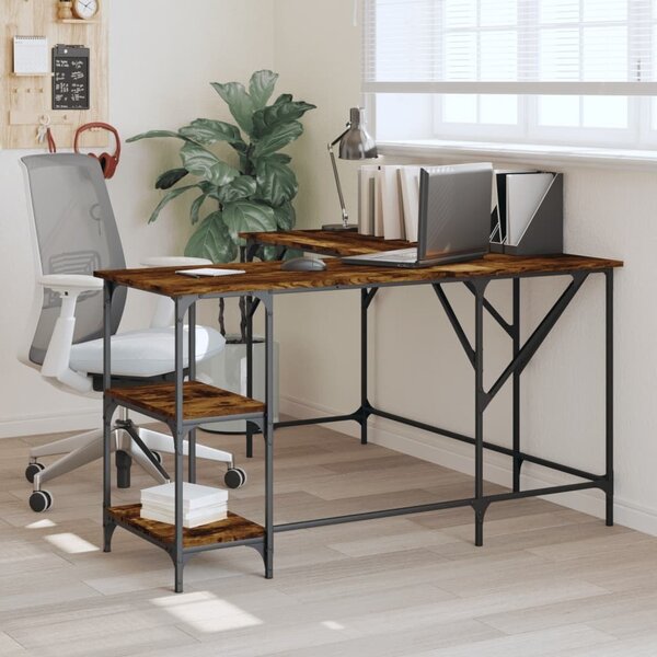 Maison Exclusive - písací stôl z dymového dubu 139 x 139 x 75 cm drevený materiál