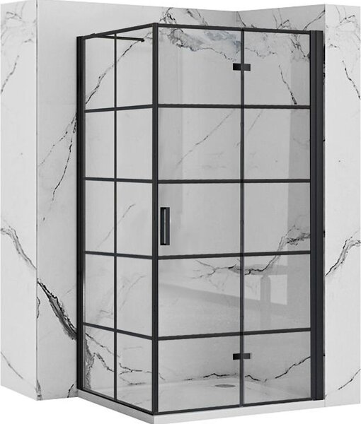 Sprchovací kút REA MOLIER BLACK 80X80