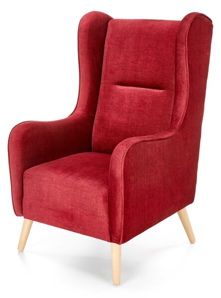 CHESTER leisure chair, color: dark red (fabric Vogue)