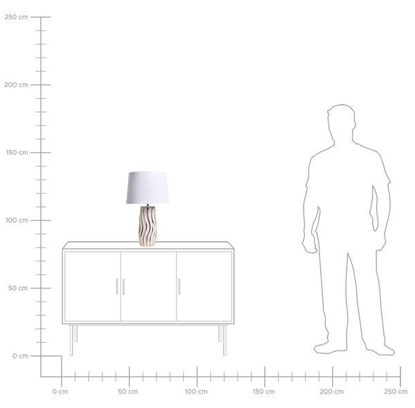 Stolná lampa biela keramický podstavec ľanové tienidlo elegantný moderný glamour štýl obývacia izba spálňa