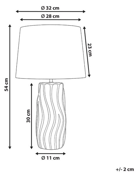 Stolná lampa biela keramický podstavec ľanové tienidlo elegantný moderný glamour štýl obývacia izba spálňa