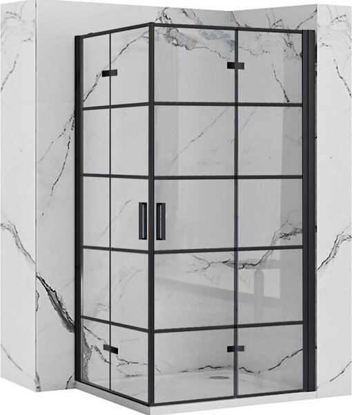 Sprchovací kút REA MOLIER BLACK DOUBLE 100X100