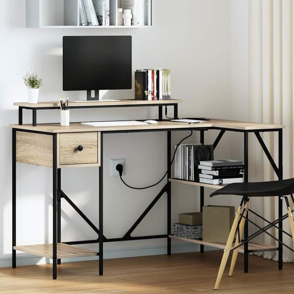 Maison Exclusive – písací stôl, materiál: drevotrieska, povrchová úprava: Sonoma, rozmer: 120 x 79 x 86,5 cm