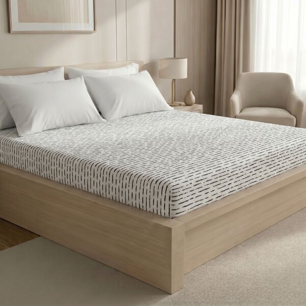 Kvalitex Bavlnené napínacie prestieradlo čiarky sivé 80x200cm